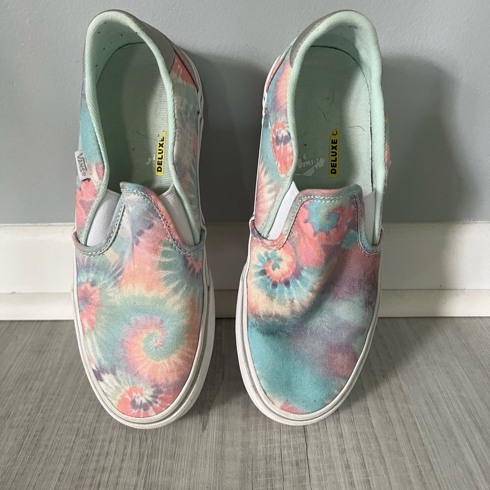 Tie Dye Vans Slip On Shoes